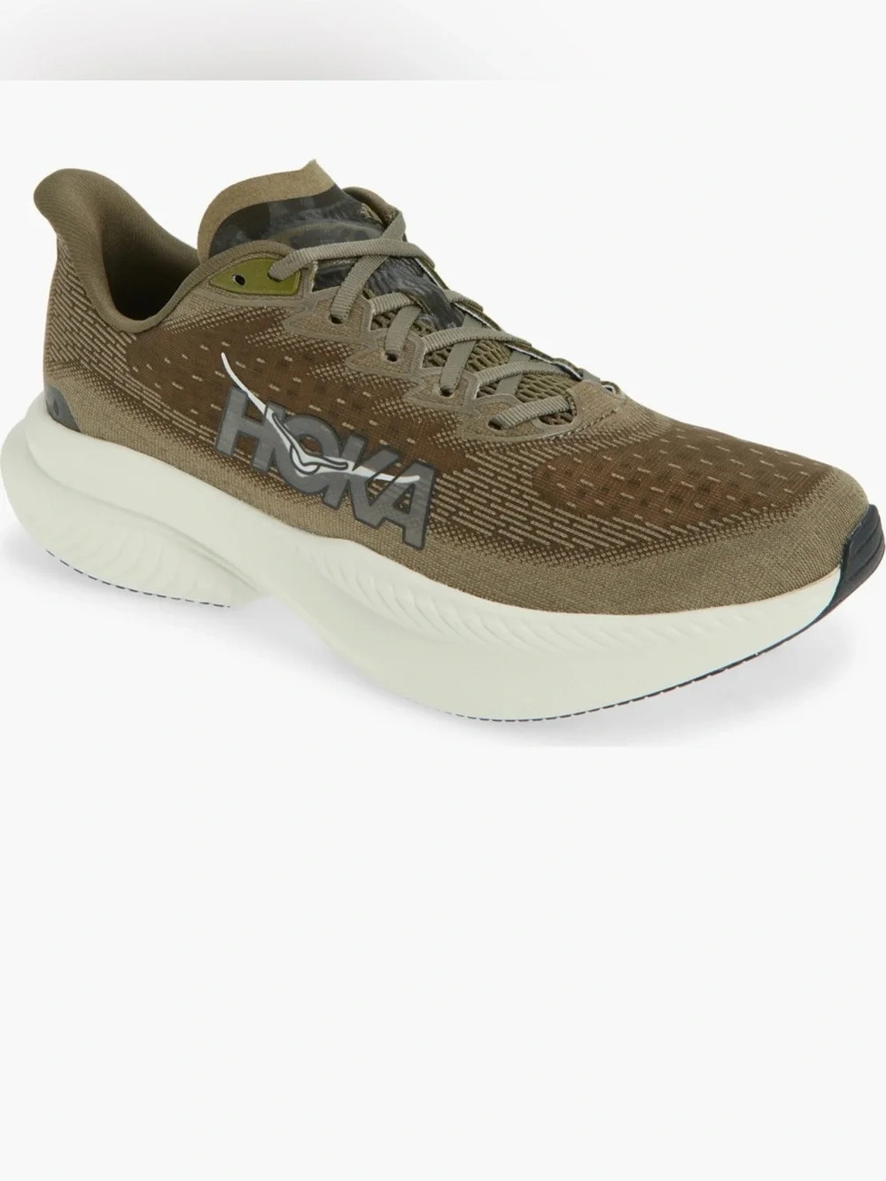Hoka Mach 6 Antique Olive / Salt Running Shoes Men's Size 11 NEW